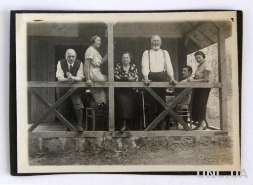 Старое фото На террасе 1920-е гг. Германия