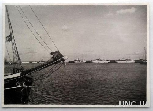 Старое фото Свастика над морем Вторая мировая война Германия nB

