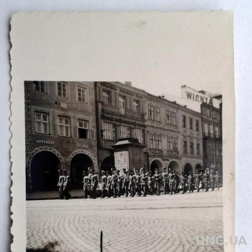 Старое фото Военный оркестр в Праге Вторая мировая война Германия nB
