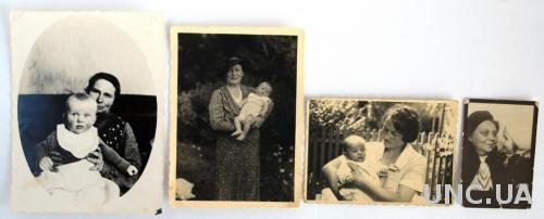 Старые фото С малышом 4 шт. середина ХХ в Германия