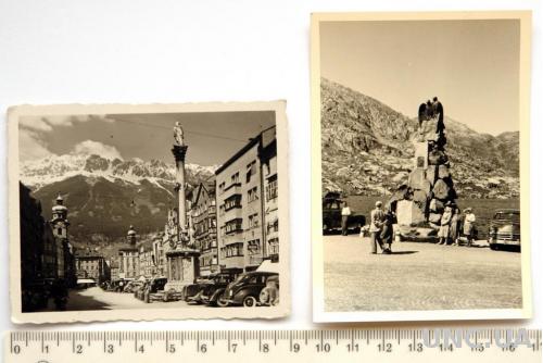 Старые фото В горы - на авто, 2 шт., 1950 Австрия