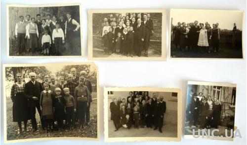 Старые групповые фото 6 шт, середина ХХ в Германия