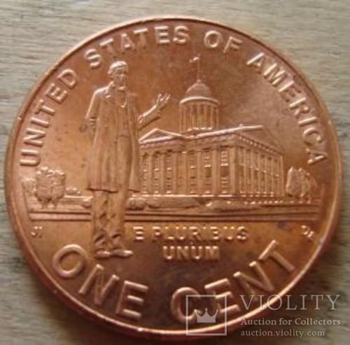 1 цент 2009  США =UNC = Професійна діяльніть Лінкольна в Вашингтоні
