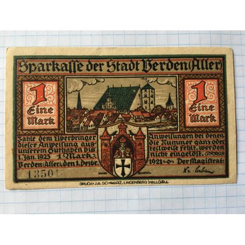 1 марка 1923 Німеччина
