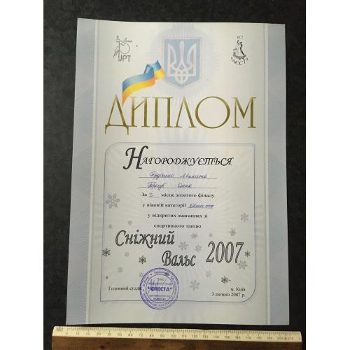 Диплом Танці Тригуб Олена