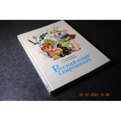 книга дитяча Російська мова в картинках 1988 рік 