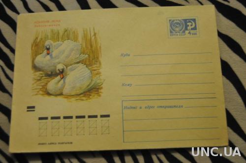 Конверт почтовый СССР 1971 Аскания-нова Лебедь - шипун