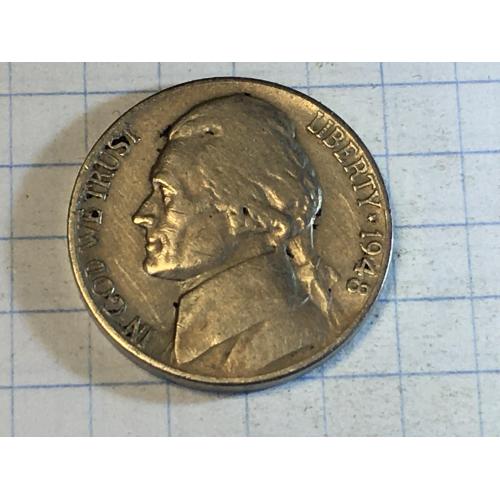 США 5 центів 1948 рік