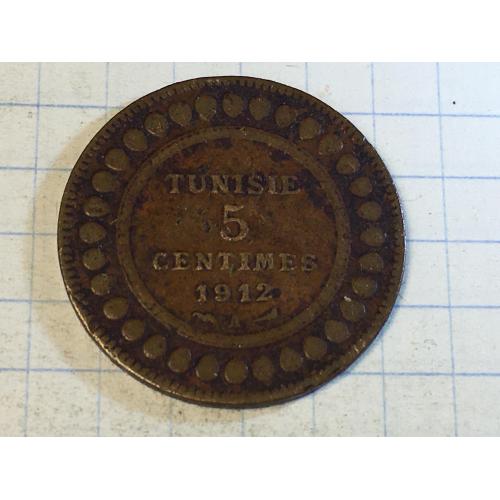 Тунис 5 сантимов 1912