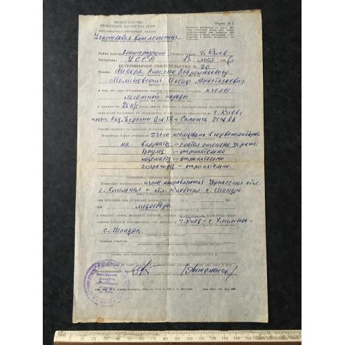 Ветеринарне свідоцтво 1986 