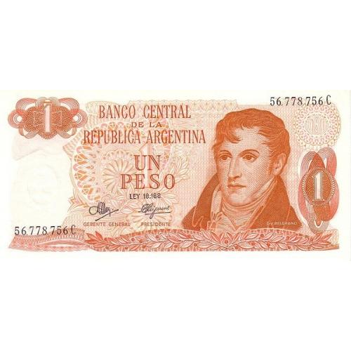 Аргентина 1 песо 1970-1973 г UNC