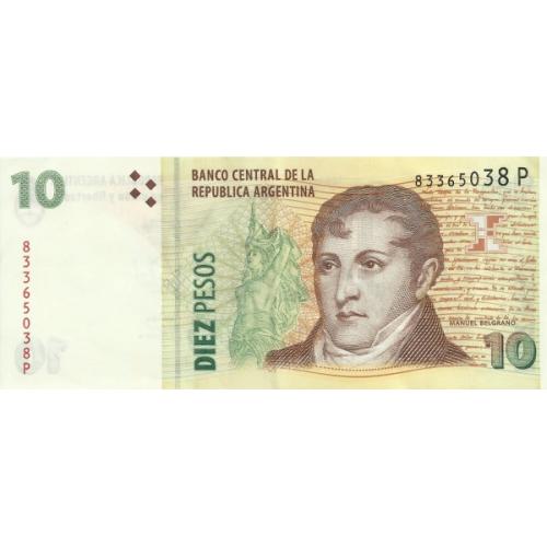 Аргентина 10 песо 2003 г UNC
