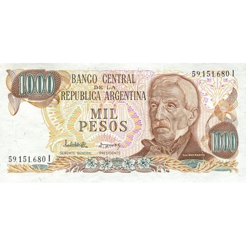 Аргентина 1000 песо 1976 г UNC