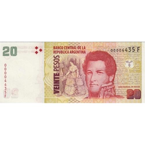 Аргентина 20 песо 2003 г UNC