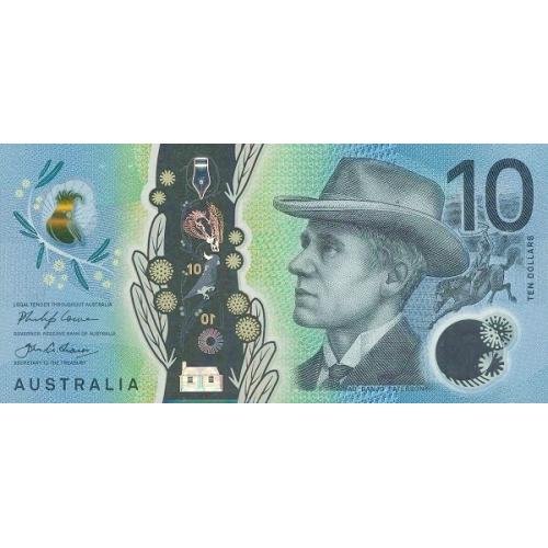 Австралия 10 долларов   2017 г UNC  (пластик)