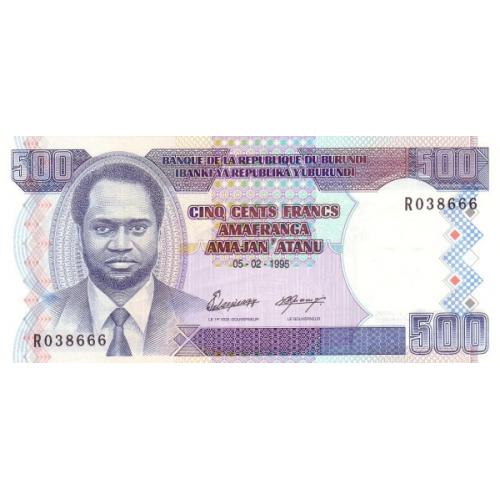 Бурунди 500 франков 1995 г UNC