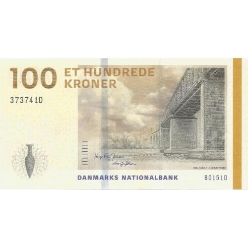 Дания 100 крон 2015 г UNC