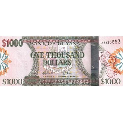 Гайяна 1000 долларов 2011 UNC