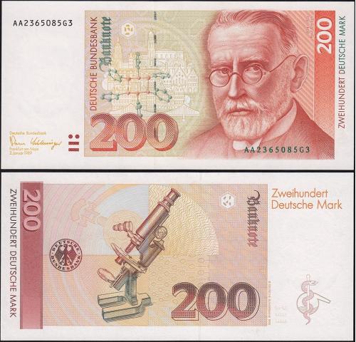 Германия ФРГ 200 марок UNC