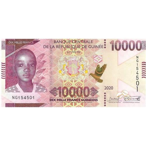 Гвинея 10000 франков 2020 UNC