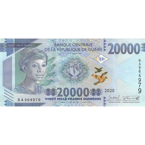 Гвинея 20000 франков 2020 UNC