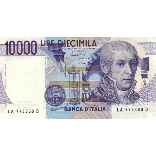 Италия 10000 лир 1984 г UNC