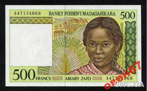Мадагаскар 500 франков 1994 UNC