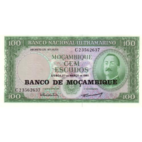 Мозамбик 100 эскудо 1961 UNC