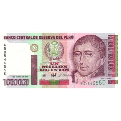 Перу 1000000 интис 1990 г UNC