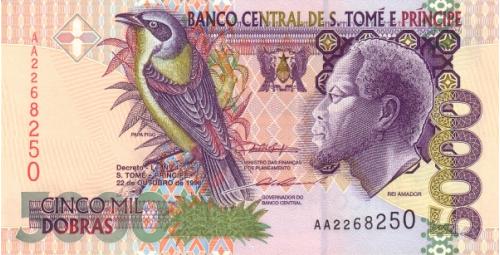 Сан-Томе и Принсипи 5000 добра 1996 UNC
