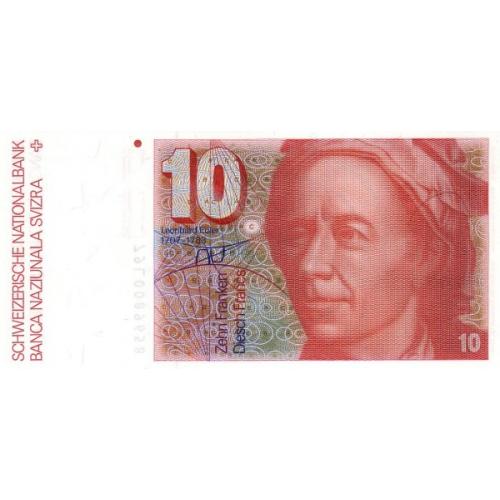 Швейцария 10 франков 1979 г UNC