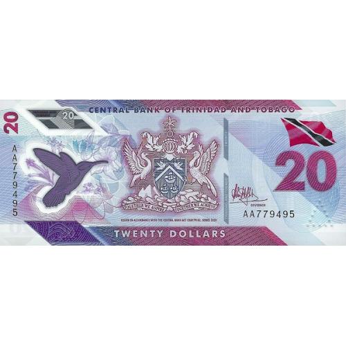 Тринидад и Тобаго 20 долларов 2020 UNC (пластик)