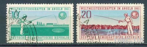 Германия - ГДР - Михель 841-842 - 3 Евро - Рыбалка