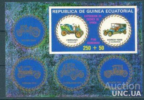 Гвинея Экватор. - Транспорт - Ретро - Автомобили - Михель Блок 229 - 7,50 Евро