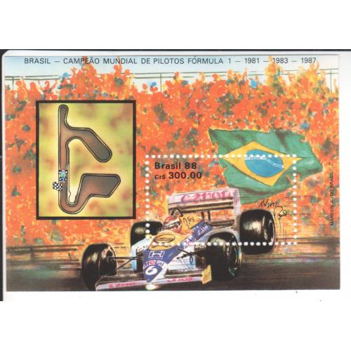 Блок Бразилия 1987 Чемпионат Мира Формула 1