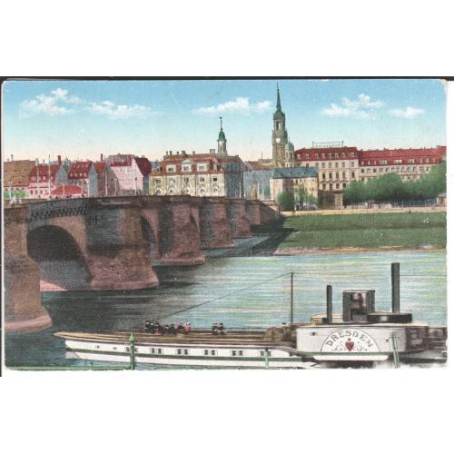Дрезден. Нойштадт с мостом короля Фридриха Августа.