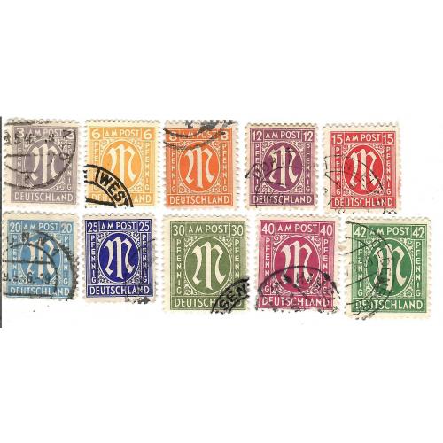 Марки Германии 10 шт.