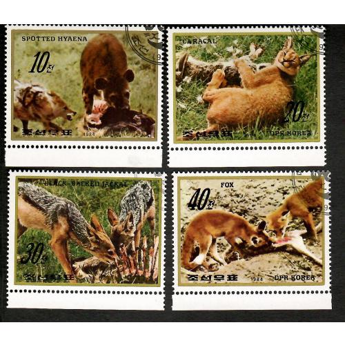 Марки кндр 4 шт. Фауна.