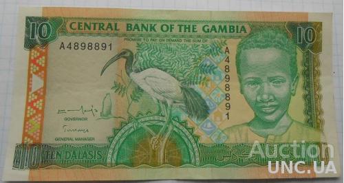 Гамбия 10 даласи 1996 год .