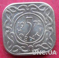 Суринам 5 центов 1972 год.
