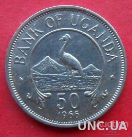 Уганда 50 центов 1966 год.