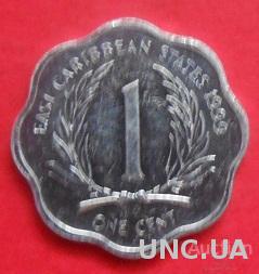 Восточные Карибы 1 цент 1999 год.