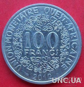 Западная Африка (BCEAO) 100 франков 2012 год.