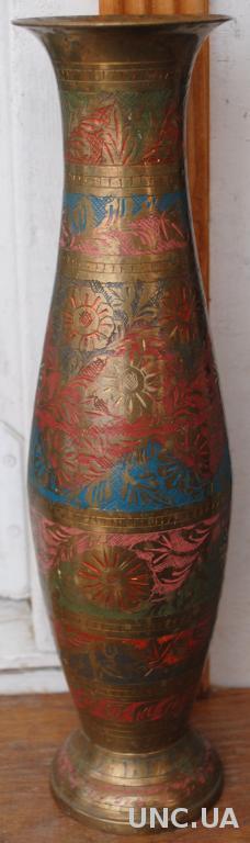 Бронзова індійська ваза, ручн. робота. 60-70і рр.