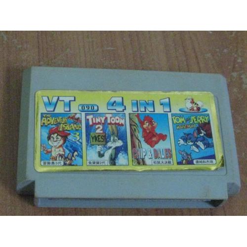 Картрідж 8-bit 4 в 1 TINY TOON,TOM and JERRY, Chip &amp; Dale ,Adventure Island