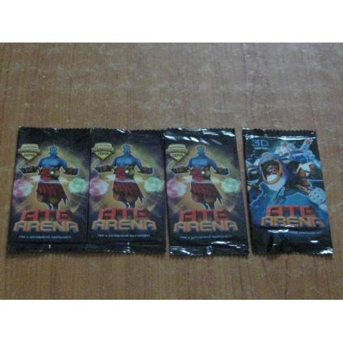 Колекційні картки "АТБ Арена". Лімітована Серія.3 шт.та 1 шт.3D.Не розпаковані.