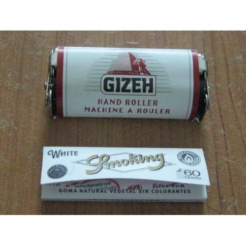 Машинка для самокруток Gizeh та Папір Smoking White 60 шт.