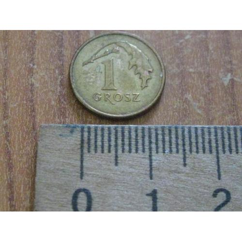 Польща 1 грош 2019 з браком