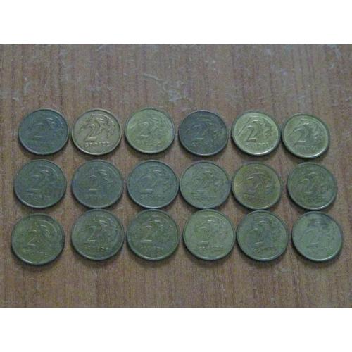 Польща 2 гроша,1998,2000,2001,2003,2004,2009,2015-19.