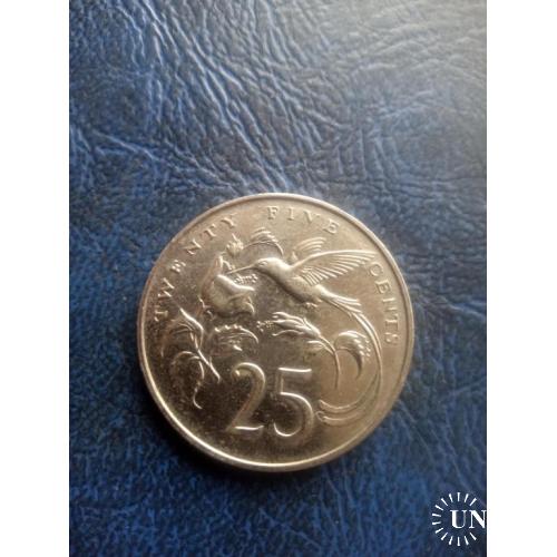Ямайка 25 центов 1989 года